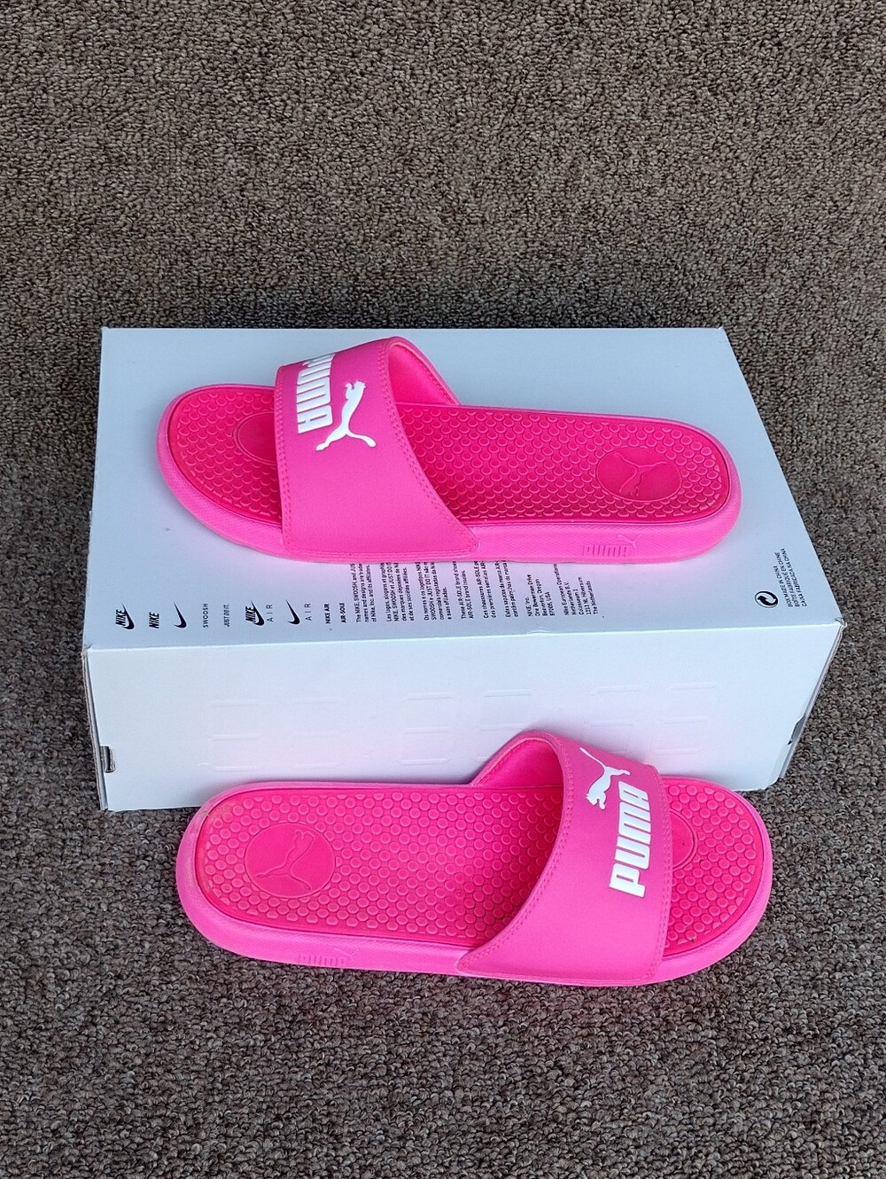 Puma Pink Slides Sandals Women Size 9